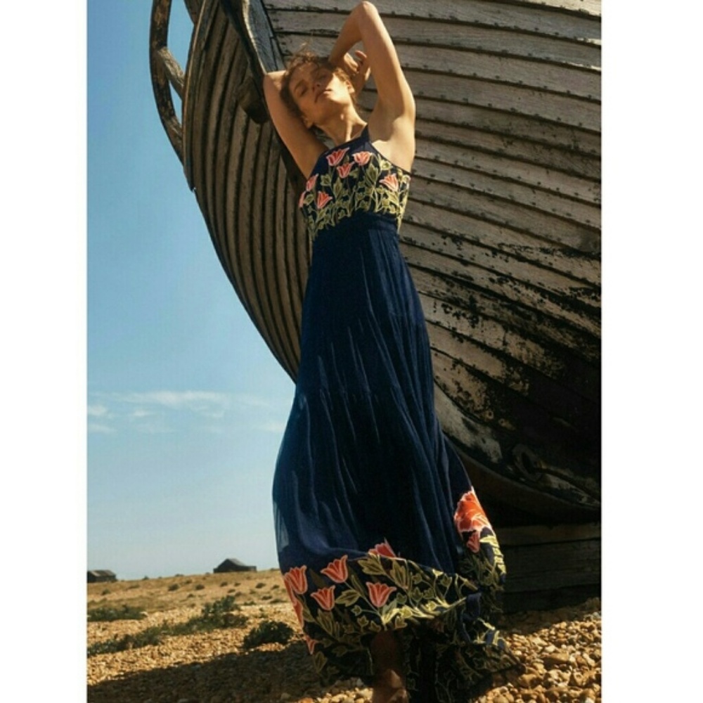 Anthropologie Tulipan Maxi dress 2 Floreat - Picture 3 of 6